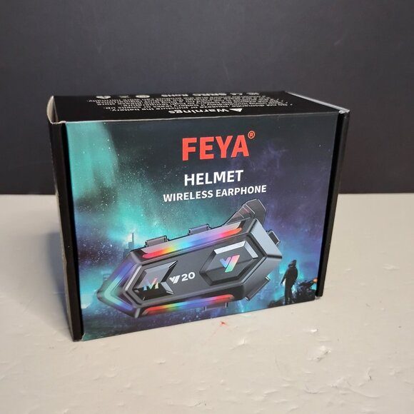 Feya Helmet Wireless Earphone With RBG Lights - Picture 1 of 14